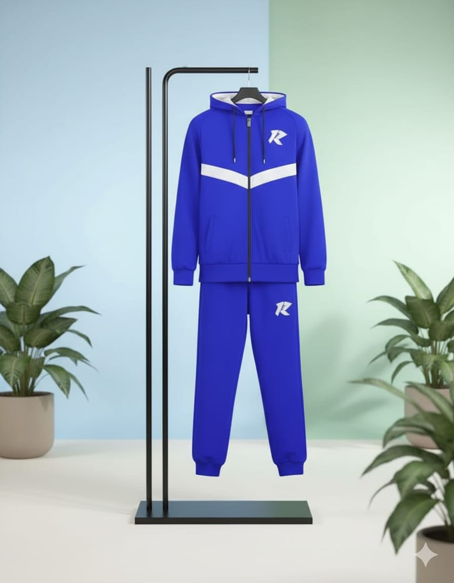 The Electric Blue Velocity Tracksuit | Dynamic Sport-Fusion Wear