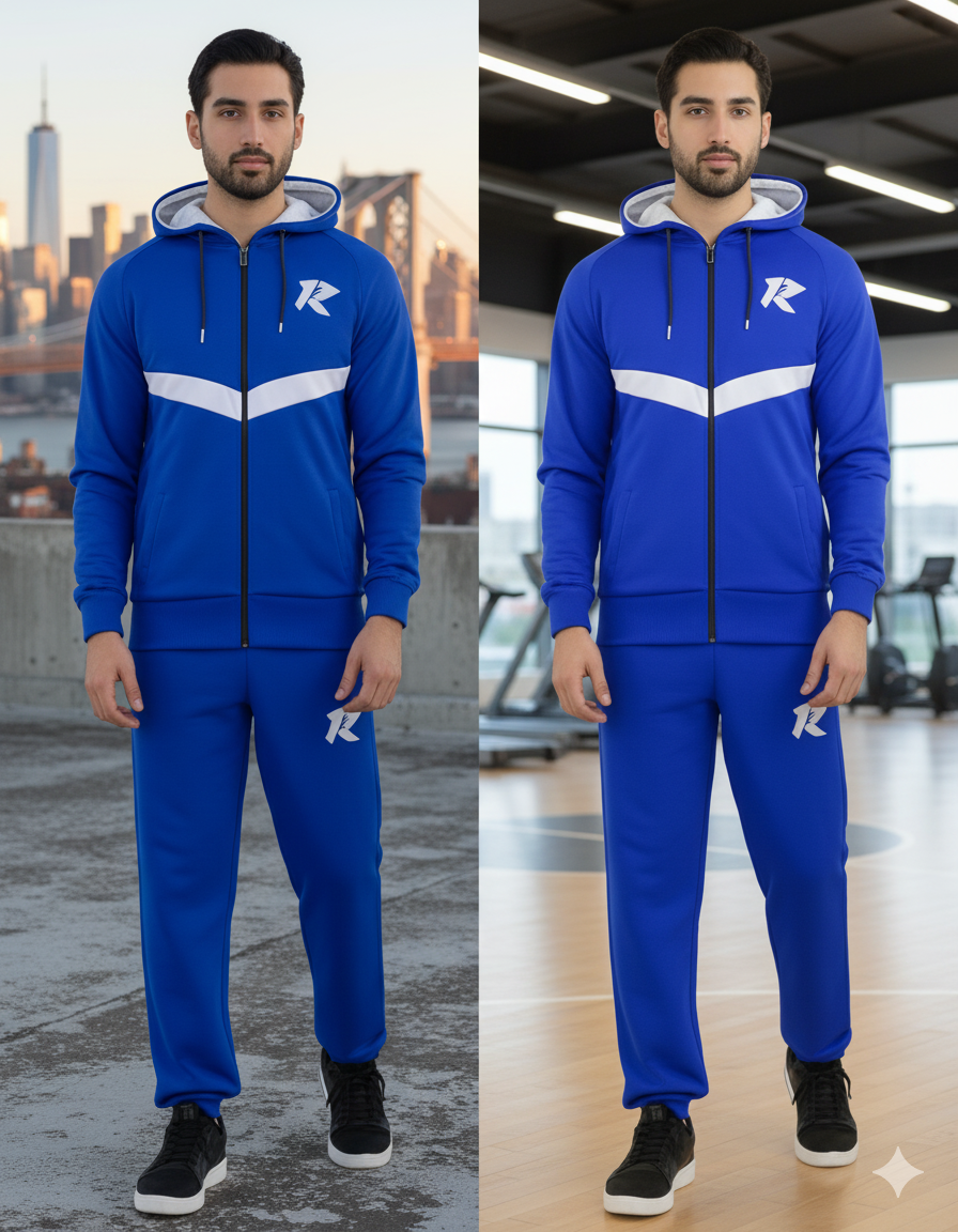 The Electric Blue Velocity Tracksuit | Dynamic Sport-Fusion Wear
