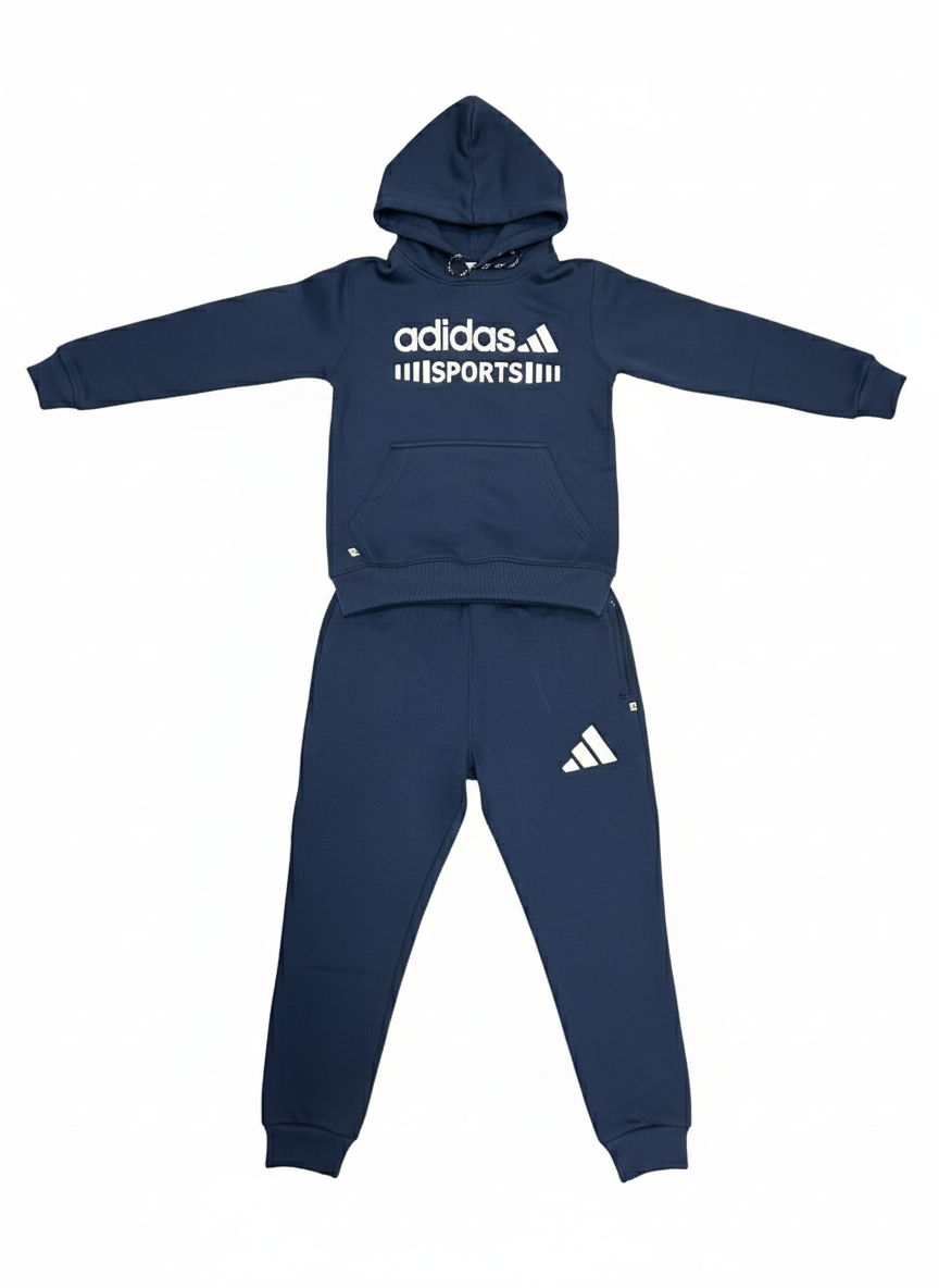 Vogue Fusion Kids | The 'Explorer' Navy Hoodie Tracksuit – Comfort Meets Play!