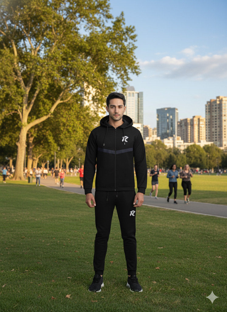Vogue Fusion | Stealth Black R-Monogram Performance Tracksuit