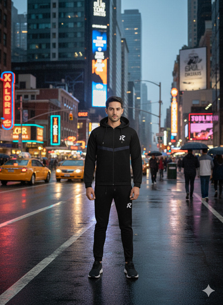 Vogue Fusion | Stealth Black R-Monogram Performance Tracksuit