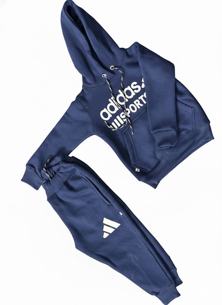 Vogue Fusion Kids | The 'Explorer' Navy Hoodie Tracksuit – Comfort Meets Play!