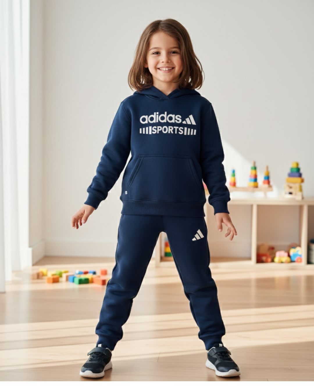 Vogue Fusion Kids | The 'Explorer' Navy Hoodie Tracksuit – Comfort Meets Play!